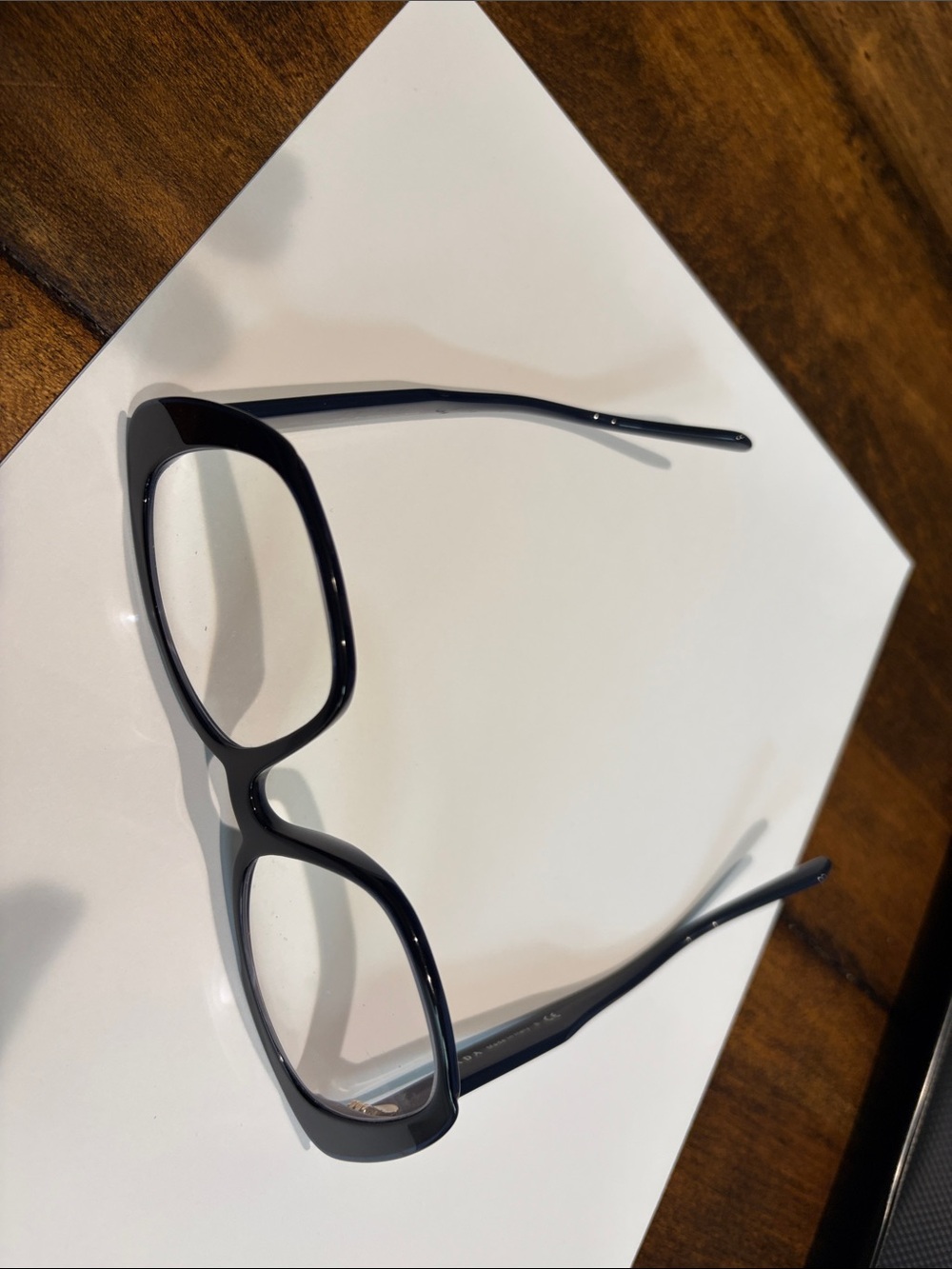 Prada Glossy Navy Rectangular Women Optical Glasses